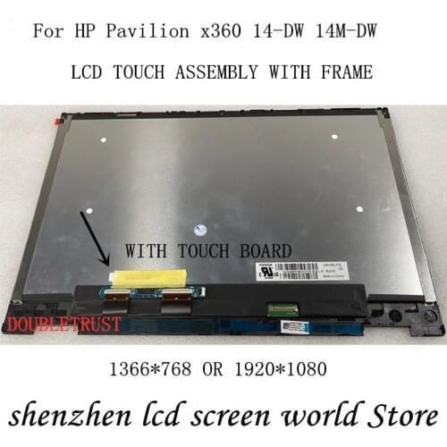 14" FHD HD For Hp Pavilion X360 14-DW Series 14-dw 14-dw0001ua LCD Laptop Touch Screen Display Replacement Assembly