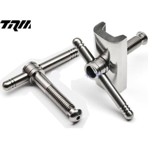 1 pair folding bike hinge clamp titanium C buckle for brompton Bike hinge clip titanium wrench ultralight
