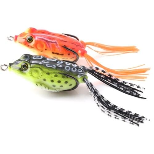 1pcs/fishing fish bait swim frog soft bait 5.5cm/12.5g Top water Artificial Crank bait Minnow wobbler Double hook fishing tackle