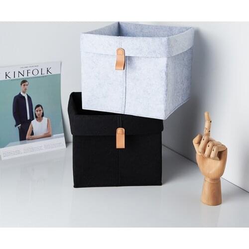 1Pcs Convenient 2Color Multi Purpose Felt Fabric Debris Organizer for Clothing Toys Storage Basket Folding Box