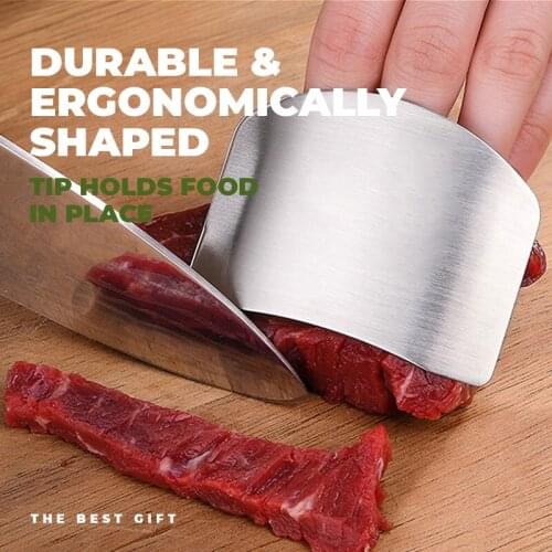 1 Pcs Stainless Steel Finger Guard Finger Hand Cut Hand Protector Knife Cut Finger Protection Tool Kitchen Knives & Accessories