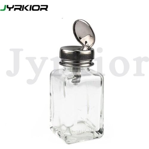 180ml Empty Glass Gottle with Pump Dispenser For Alcohol Gel Remover Automatic Water Bottle