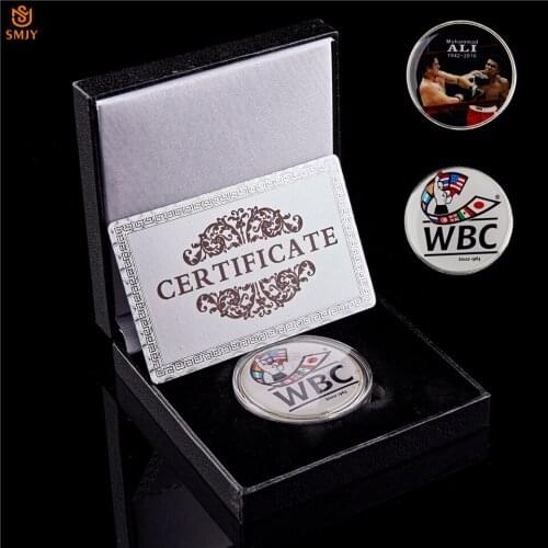 1942-2019 World WBC Boxing Competition Champion Muhammad Ali Copper Challenge Online Collectibles Coin W/Show Luxury Box