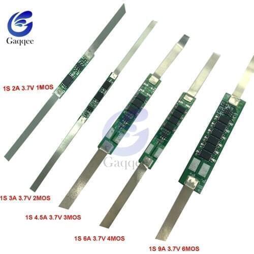 2Pcs 1S 2A/3A/4.5-9A BMS PCB Protection Board For 3.7V 18650 Li-Ion Lithium Battery 1-6 MOS Overdischarge Overcharge Protection