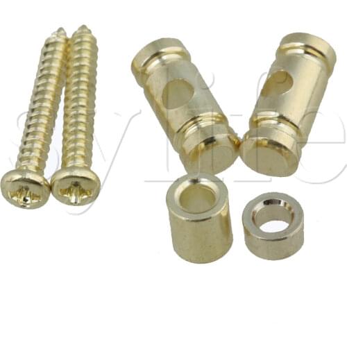 2xGold Copper Electric Guitar Groove Round String Trees Retainers