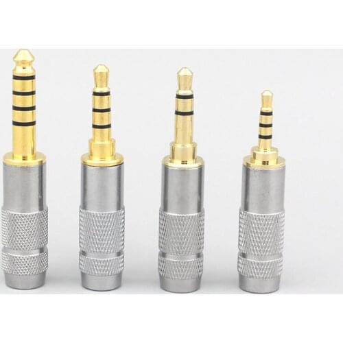 3.5mm 2.5mm 4.4mm Balanced TRRS Plug adapter For DIY Repair Custom Earphone Headphone Cable LN007262