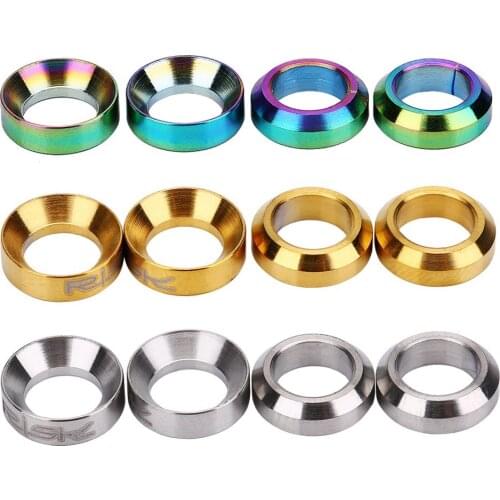 4Pcs/Lot TC4 Titanium Brake Caliper Fixed Bolts Gasket Spacer For Mountain Bicycle Qualified Material Ensures Solid Structure