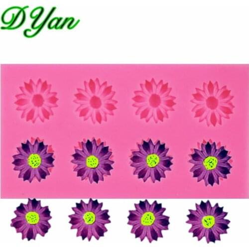8 Even Small Daisies Fondant Cake Mold Chocolate Mold DIY Cake Baking Decorating Tools A1717