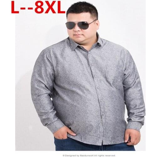 8XL 6XL 5XL 4X Autumn Print Casual Mens Shirts Long Sleeve Turn Down Collar Button Slim Hot Sale New Brand Dress Shirt Men