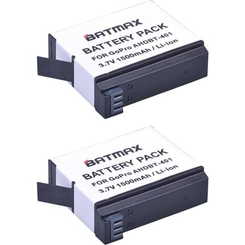 2pcs 1500mAh AHDBT 401 Batteries AHDBT-401 AHDBT401 Camera Battery for GoPro 4 HD Hero 4 Hero4 Camera