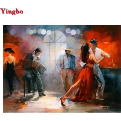 Couple tango dance Diamond Mosaic Full Layout Diamond Painting Cross Stitch Full Square/Round Diamond Embroidery jigsaw puzzles