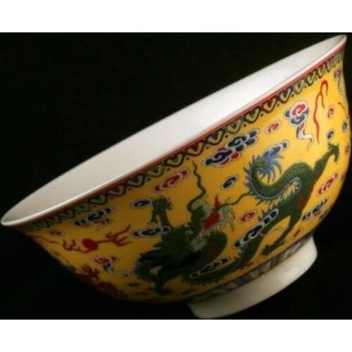 Antique Chinese Qing Porcelain *4Dragons* Bowl