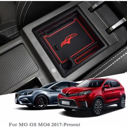 Car Styling Car Armrest Storage Box For MG GS MG6 2017-Present LHD Auto Console Armrest Frame Box Cover Internal Accessory