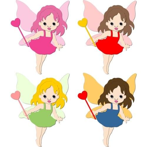 Butterfly Girl princess Wooden Die Scrapbooking C169-259 Cutting Dies Multiple Sizes Compatible With Most Die Cutting Machines