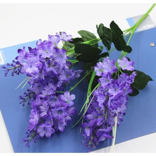 35-40cm Bridal Floral Ornamental Flores Hyacinth Violet Flower 5 Heads Artificial Flowers Marriage Birthday Party Home Decor