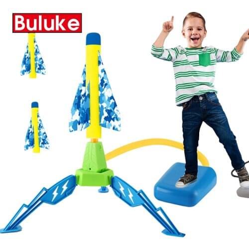 Kids Air Pressed Stomp Rocket Pedal Games Outdoor Sports Kids League Launchers Step Pump Skittles Children Foot Family Game Toy