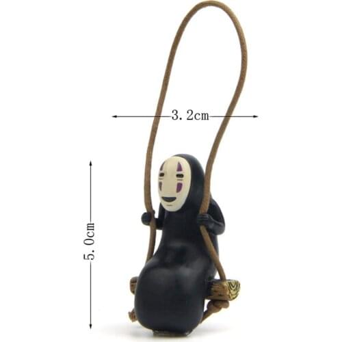 1pcs 5cm Studio Ghibli Spirited Away No Face Man Figures Toys Miyazaki Hayao Swing No Face Man Action Figure
