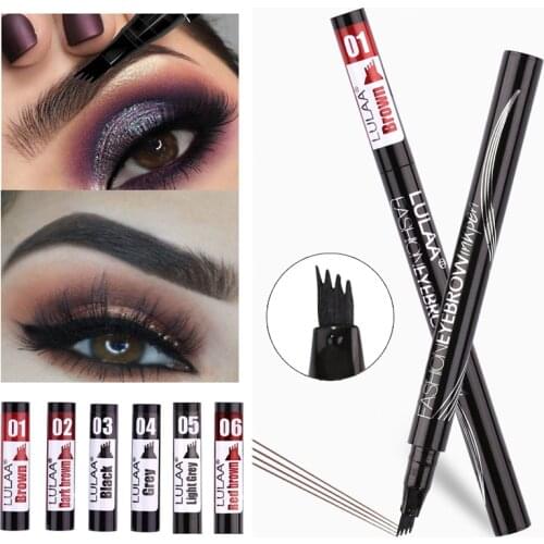 Microblading Eyebrow Pen Waterproof Fork Tip Eyebrow Tattoo Pencil Long Lasting Professional Fine Sketch Liquid Eye Brow Pencil