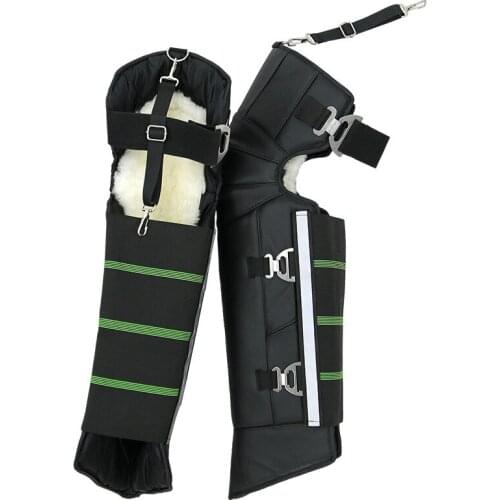 LMoDri Adjustable Thickening Motorcycle Long Knee Pads Keep Warm Winter Leggings Leather Wool Long Leggings Protector Pads