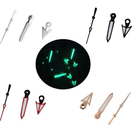Modified Watch Parts Silver Red Black Gold Super Green Luminous Watch Hands Suitable For SKX007 NH35A/36 Movement Dive Watch