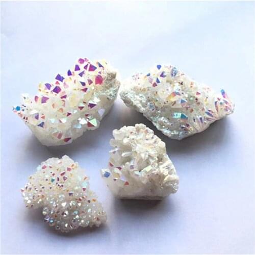 Natural Aura Clear Quartz Cluster Crystals Stone For Decoration