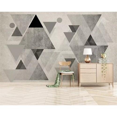 Beibehang Custom wallpaper fashion wallpaper Modern personality Black and white geometric mural TV background wall 3d wallpaper
