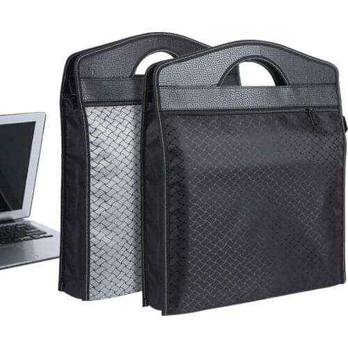 Vertical Design Women Mens Document Bag Business Briefcase Portable Paper Organizer File Bag Zipper Bag (Custom LOGO For 100pcs)