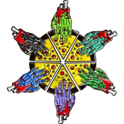 Pizza Series Enamel Metal Pins Brooches Badges Lapel Pins For Shirt Bags Jacket Denim Enamel Pins Jewelry Gifts For Friends