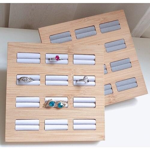 Ring Earrings Display Tray Slot Fashion Jewelry Cufflinks Organizer Holder Case Box Showcase Ring Earring Jewelry Display