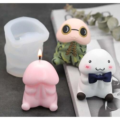 Cute Silicone Candles Silicone Molds Funny Sex Pendant Resin Molds F3MF
