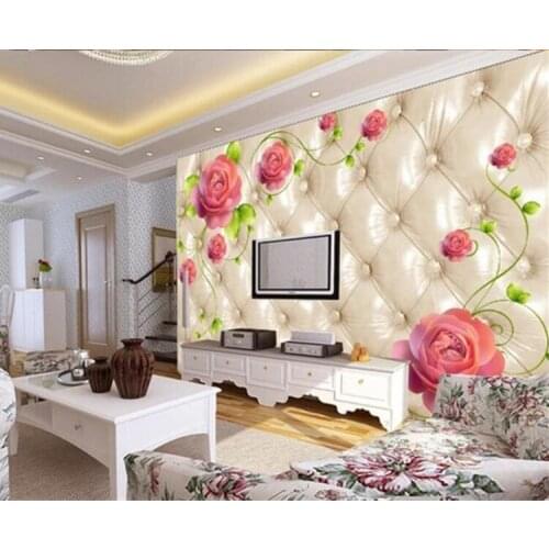 Modern Flower Mural Photo Wallpapers Living Room TV Sofa Background Floral Wall Paper 3d Wall Murals Wallpaper Custom Any Size