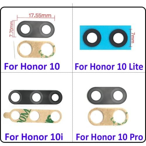 50Pcs/Lot, Rear Back Camera Glass Lens Cover with Ahesive Sticker For Huawei Honor 10 10i P30 Pro Lite