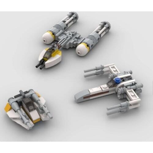 New technology building block MOC Mini X-Wing, Y-wing, snow planter assembly structure childrens toys Christmas gift