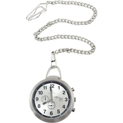M & M first emporium chronograph Vintage pocket watch with chain