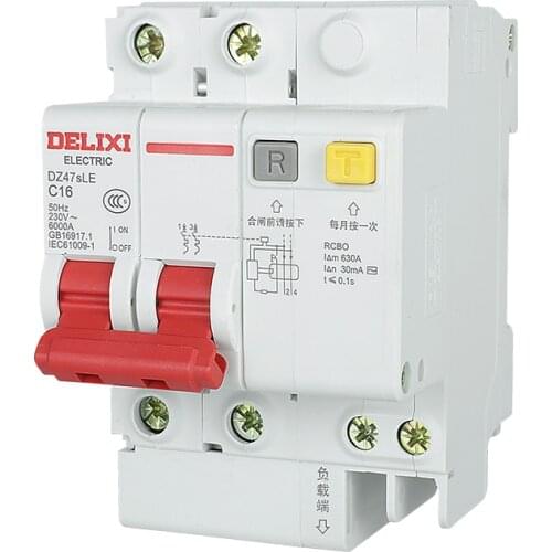 Leakage circuit breaker switch leakage protection DZ47LE DZ47SLE 2P10A25A 32A40A63A pole number 2P