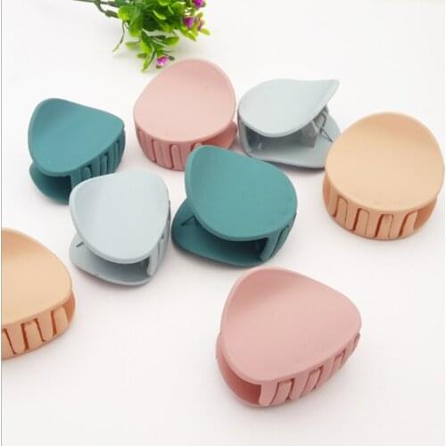 1PC New Arrival Korean Fashion Design Women Hair Claw Solid Color Hair Crab Retro Square Scrub Hair Clips