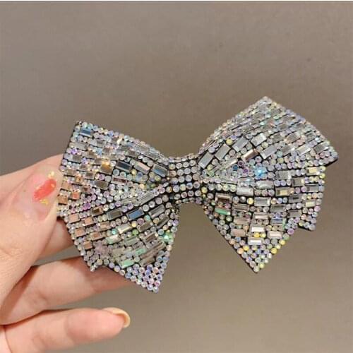 Crystal Big Bow Butterfly Hair Clips For Women High-end Flower Hair Accessories Rhinestone Hairpins Bowknot Hairgirps Barrette