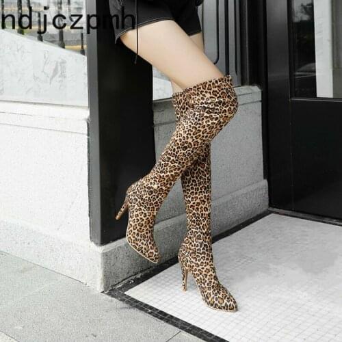 Womens Boots The New Spring and autumn fashion Color matching Pointed High heel Womens Over the knee boots plus size 32-48