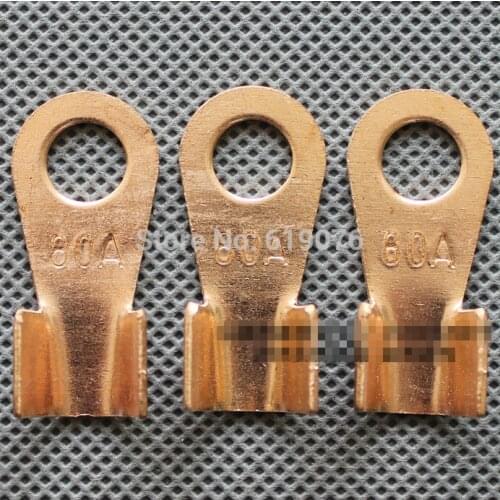 10 pcs/lot 80A Battery Cable Connector Circular Splice Crimp Terminal Cable Copper Lug OT-80A senka
