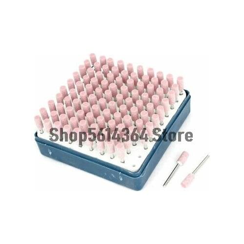 100pcs 3mm Shank 6x13mm Cylindrical Tip Polishing Grinding Mounted Points Stone