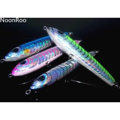 120g Topwater Wooden bait Trolling Lures Deep Sea Handmade Fishing Baits