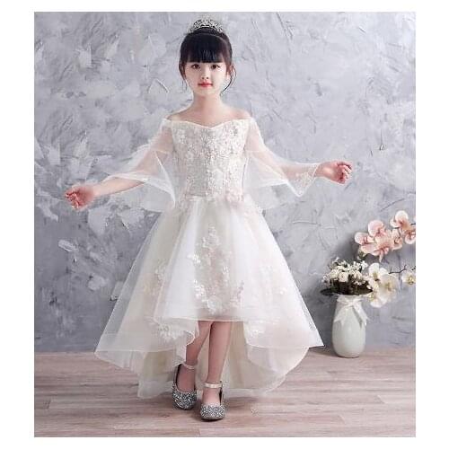 2019 High Quality Handmade Flower Girls Dresses For Wedding Appliques Summer Girl Party evening Dress Princess Mermaid 3-12Y