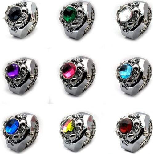 2021 Fashion Hip-Hop Punk Vintage Style Stretch Quartz Clamshell Watch Rings Men And Women Personality All-match Accessories