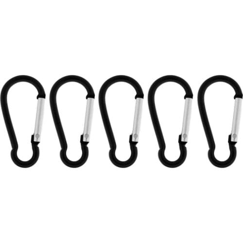 5pcs Ultra-light Gourd Aluminum Alloy Carabiner Spring Snap Clip Hook Backpack Keychain Outdoor Camping Hiking Fishing Travel