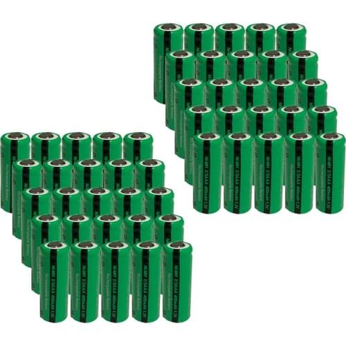 50PCS PKCELL 2/3AAA 400MAH 1.2V NIMH battery 2/3 aaa rechargeable batteries flat top indurstry DIY battery pack for shaver