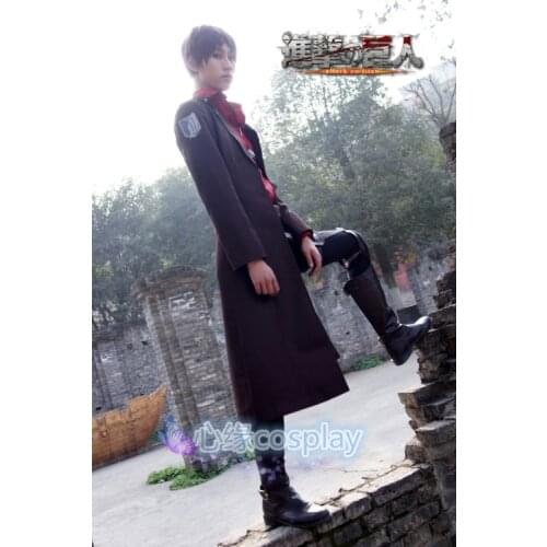 Anime Attack on Titan cosplay Rivaille Ackerman Levi Ackerman male cartoon cosplay Halloween Daily windbreaker suit costumes