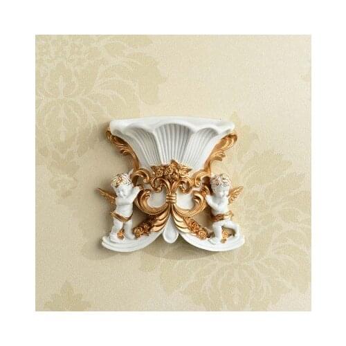 Antique resin Angel wall hanging Vase wall creative living room TV background wall orname statues Home wedding decoration dies