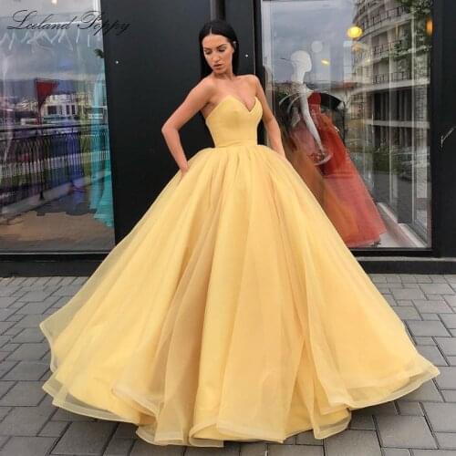 Lceland Poppy Strapless Ball Gown Quinceanera Dresses 2020 High Waisted Sleeveless Floor Length Organza Formal Gowns Corset Back
