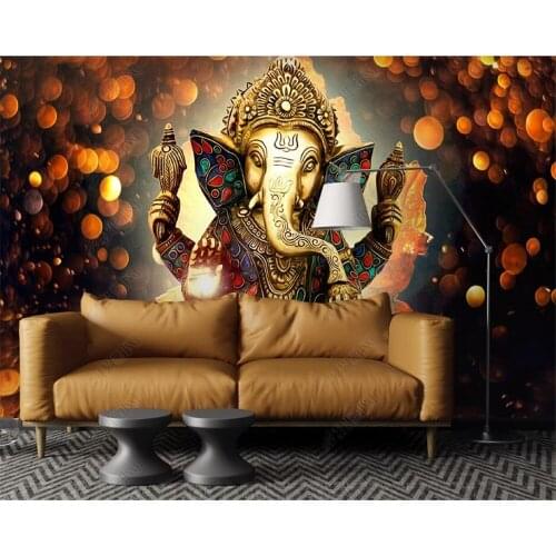 Beibehang Custom papel de parede modern minimalist Thai gold foil elephant living room sofa background wall decoration painting
