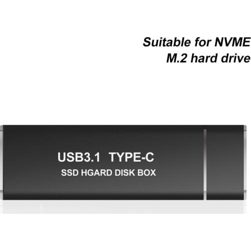 TISHRIC NVME Case SSD Solid State Hard Disk Case Hard Drive Box Adapter NVME/NGFF to Type-c M2 SSD Case HDD Case Enclosure